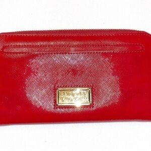 Badgley Mischka Red Wallet with Gold Accents